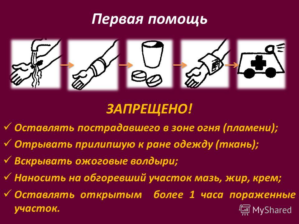 В каком случае разрешается вскрывать ожоговые волдыри