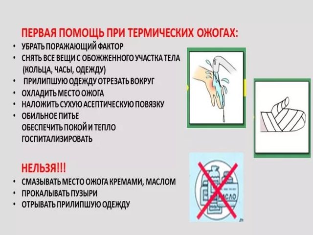 Что первым делать при ожоге